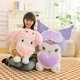 thumbnail image 3 of Muñecos de peluche Sanrio de 25CM, muñeco de peluche Kuromi de dibujos animados, My Melody, almohada, decoración de habitación, regalos de cumpleaños para niños, 3 of 4
