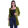 thumbnail image 2 of Moomaya Printed Georgette Shrug Ruffled Back Drop Hem Beach Cover Up For Women, 2 of 5