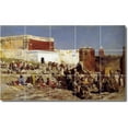thumbnail image 1 of Ceramic Tile Mural-Edwin Weeks Historical Wall Tile Mural 8. 60" w x 36" h using (15) 12 x 12 ceramic tiles, 1 of 3
