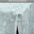 thumbnail image 4 of Blue Paisley Dog Crate Cover, Traditional Buta Ornament Ethnic Bicolored Pastel Tones Composition, Easy to Use Pet Kennel Cover for Medium Large Dogs, 35" x 23" x 27", Pale Cadet Blue, by Ambesonne, 4 of 6