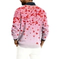 thumbnail image 3 of LWavelet Men's Valentine's Theme Graphic Sweater - Playful Pattern, Perfect for Valentine's Day Parties & Casual Leisure Light pink M, 3 of 5
