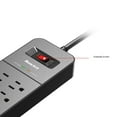 thumbnail image 4 of Huntkey Multiprise avec Cordon Robuste, 8 Prises et 2 Ports USB, Lot de Black (4, 4 of 7
