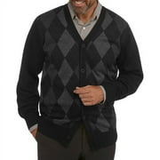 ^^big Men's Argyle Jacquard Cardigan Swe