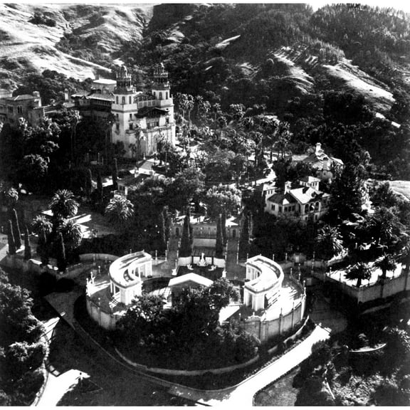 Arial View Of Hearst Castle History (24 x 18)