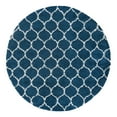 thumbnail image 3 of Unique Loom Trellis Shag Collection Area Rug - Ruby (10' Round Navy Blue/Ivory), 3 of 11