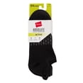thumbnail image 2 of Hanes Absolute Active Men’s Cushioned Heel Shield Socks, Shoe Sizes 6-12, 3-Pairs Black, 2 of 3