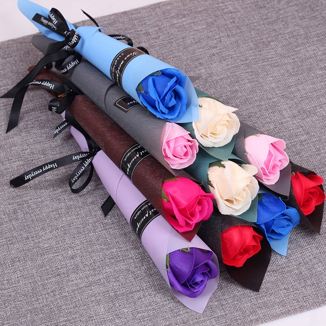 10x Artificial Fake-Soap Rose Flower Valentines Day Anniversary Wedding Gift
