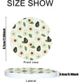 thumbnail image 2 of Car Coasters 4 Pack Stone Car Cup Holder Whole Half Avocado Leaves Absorbent Drink Car Coaster Ceramic Set Small 2.56 inch Cup Coasters, 2 of 6