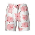 thumbnail image 4 of Lsque Mens Swim Trunks Kawaii Pigs Pattern - Bathing Suit Compression Liner - Beach Swim Shorts Swimwear - (S-3XL) - Stretch Quick Dry -XX-Large, 4 of 9