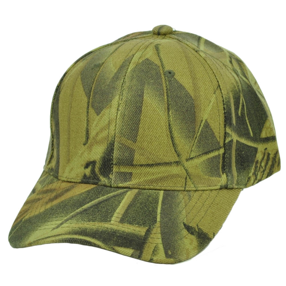 Green Camouflage Camo Blank Plain Solid Adjustable Hat Cap Acrylic