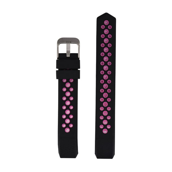 ZOUSSIQI Silicone Replacement Strap for Fitbit Alta/Fitbit Alta HR Smart Bracelet Black And Rose Red EL225#40943