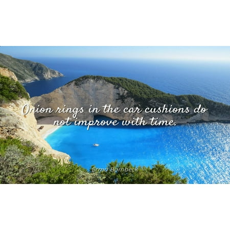 Erma Bombeck - Famous Quotes Laminated POSTER PRINT 24x20 - Onion rings in the car cushions do not improve with