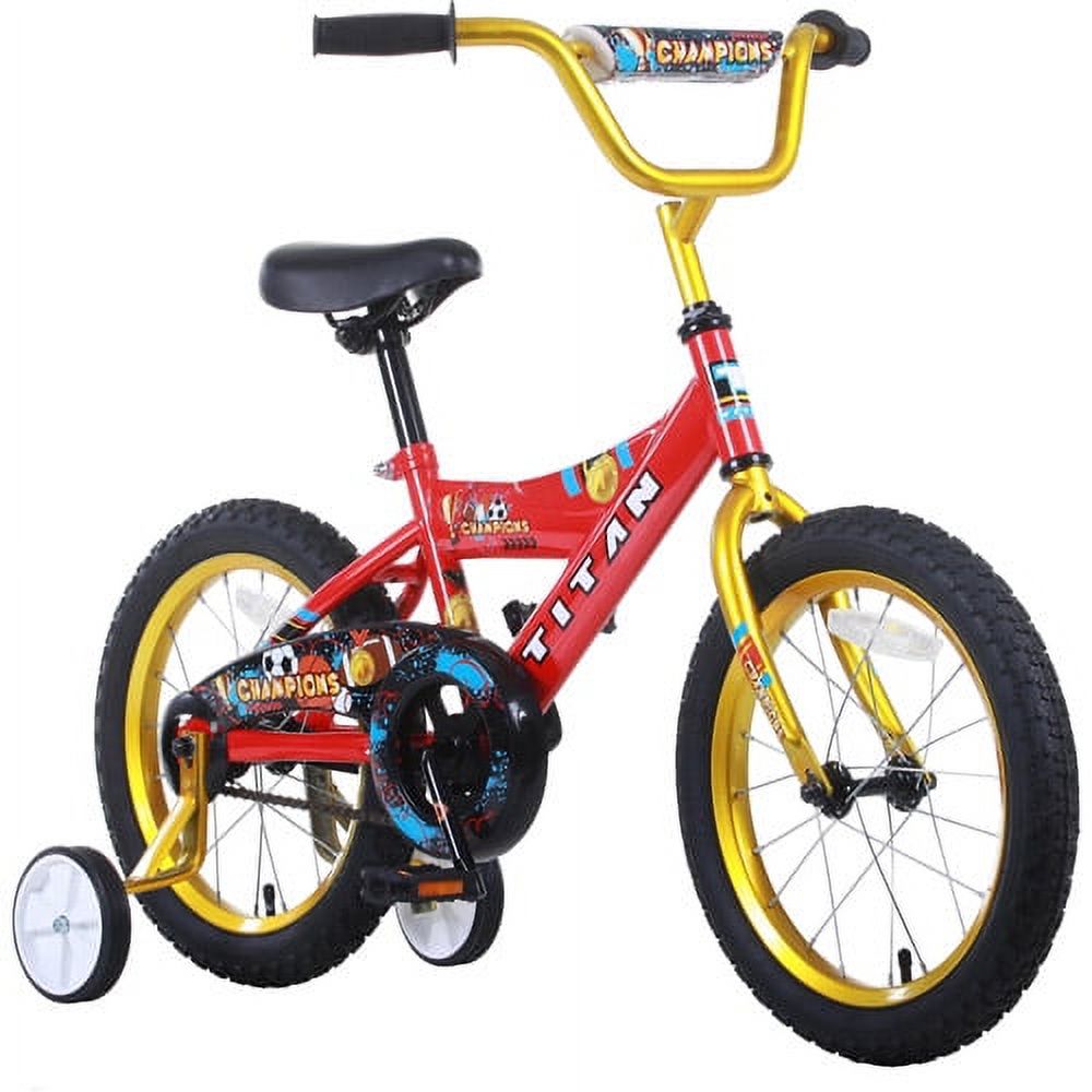 16" Titan Champions Boys' BMX Bike, Red and Gold - image 2 of 6