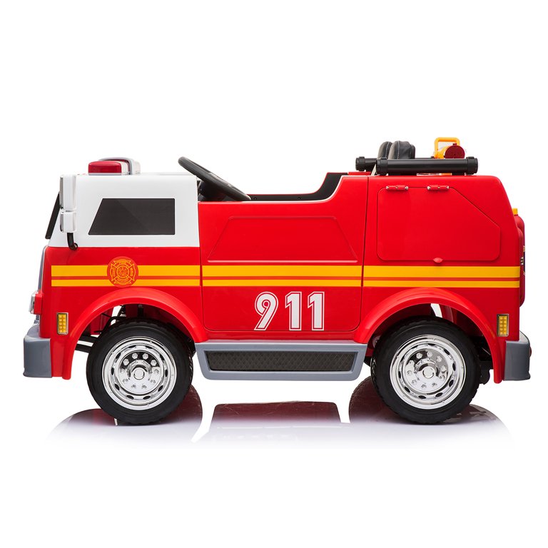 Radio Flyer Battery-Operated Fire Truck for 2 with Lights and