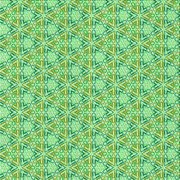 Ahgly Company Indoor Square Patterned Jade Green Area Rugs, 8' Square