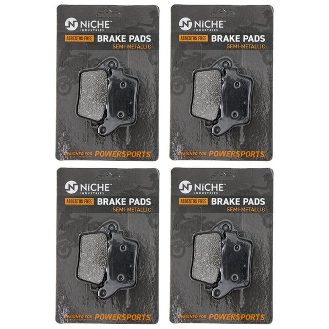 Niche Rear Brake Pad Set for Suzuki GSXR750 Semi-Metallic Motorcycle 4 Pack 519-KPA2303D