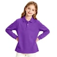 thumbnail image 6 of Grblisyd Girls Long Sleeve Polo Shirt Cute Collar Tops Kids Fall School Uniform Shirts Casual Performance Golf Shirts, 6 of 8