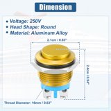 Machine Start Button Round Unique Bargains 16mm Push Button Starter Switch Metal Round Start ...