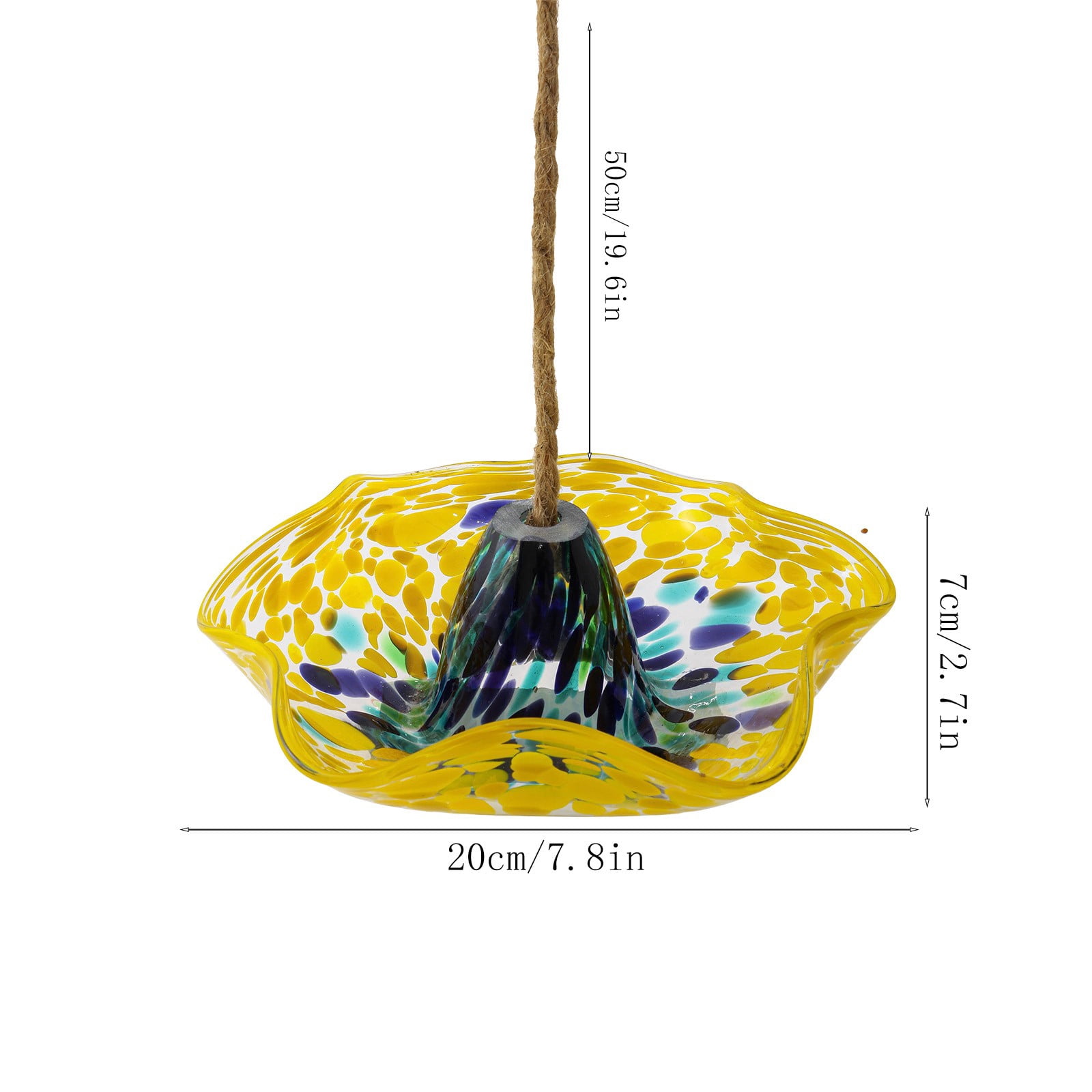 ZLBDYG Outdoor Hanging Bird Feeder – Windproof & Rainproof Wild Bird Feeding Station with 3 Hooks, Colorful Garden Decor for Backyard, Patio & Birdwatching Enthusiasts