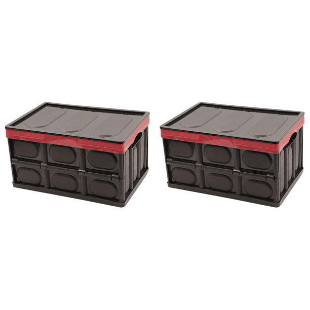 Caja Almacenaje para Acampada 28L Con Asa Almacenamiento Plegable Coche Pícnic Al Aire Libre