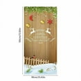 thumbnail image 3 of Hometravel Christmas Door Curtain, Santa and Puppy Pattern Fabric Hanging, Outdoor Photo Background Decor for Holiday Entryway Display, 3 of 6