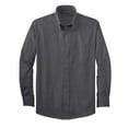 thumbnail image 5 of Red House Adult Male Men Plain Long Sleeves Shirt Charcoal Small, 5 of 6