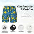 thumbnail image 3 of Gaeub Rubber Duck Print Mens Swim Trunks with Compression Liner,Board Shorts Quick Dry,Beach Swimwear with Pockets-3X-Large, 3 of 6