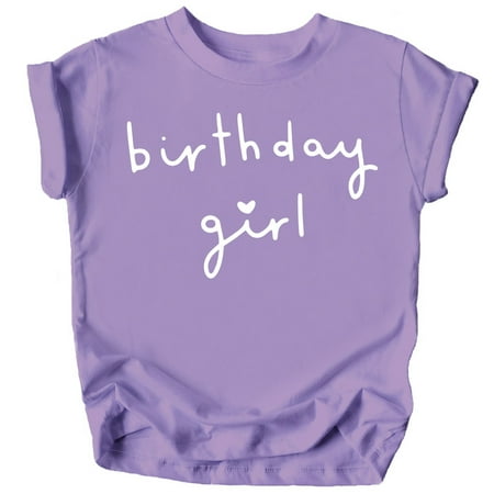 

Olive Loves Apple Birthday Girl with Heart Basic Birthday T Shirts for Any Age Birthday Purple Shirt 2T