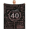 thumbnail image 1 of LHSHID Happy 40th Birthday Decorations Women Blanket Flannel Soft and Comfortable Anti static Bed Sofa Blanket 50x60in, 1 of 5