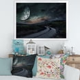 thumbnail image 3 of Designart 'The Meadow Under Full Moon With Rural Road Through ' Nautical & Coastal Framed Art Print, 3 of 4