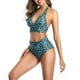 thumbnail image 2 of Trajes de baño de cintura alta, traje de baño de 2 piezas para mujer, traje de baño con estampado de leopardo, Tankini para mujer, calidad superior, 2 of 6