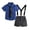 Dark Blue, variant on Boys Baptism Outfit 6 9 12 18 24 Months 2T3T4T5T6T Toddler Boys Short Sleeve Shirt Tops Shorts with Tie Gentleman Outfits,Beige,18-24 Months