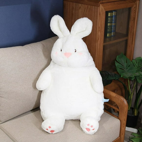 45-80cm Kawaii Fluffy Long Ears Rabbit Plush Toys Stuffed Soft Animal Pillow Lovely Chubby Bunny Dolls For Kids Girlfriend Gifts