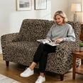thumbnail image 3 of Garronmavis Leopard Print Recliner Slipcovers Stretch Recliner Chair Cover Washable Lazy Boy Chair Covers 2 Seat Sofa Recliner Set Non Slip Reclining Furniture Protector Couch Cover, 3 of 7