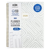 Work from Home Monthly Weekly Planner Large (8.75 x 11) Grey 15-Month Oct 2025-Dec 2026