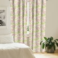 thumbnail image 3 of Ambesonne Tree 4-Panel Curtains, Eastern Cherry Blooms, 56"x95", Pink Green White, 3 of 4