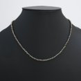 thumbnail image 2 of Gempires Natural Pyrite Beaded Choker Necklace, Faceted Beads 3 mm, Birthstone Jewelry, 18 inches Adjustable Silver Plated Chain, Women’s Jewelry, 2 of 7