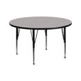 thumbnail image 2 of Flash Furniture 42'' Round Activity Table with 1.25'' Thick High Pressure Yellow Laminate Top and Height Adjustable Preschool Legs, 2 of 3
