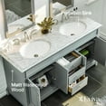 thumbnail image 4 of Eviva Elite Stamford 60" Gray Solid Wood Bathroom Vanity Set with Double OG White Carrara Marble Top & White Undermount Porcelain Sinks, 4 of 7