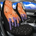 thumbnail image 2 of Binienty Halloween Spider Web Car Seat Covers Set of 2 Front High Back Bucket Seat Covers Easy Install Automotive Protective Cloth Cover Stretchy Fit for Car SUV Sedan Truck, 2 of 7