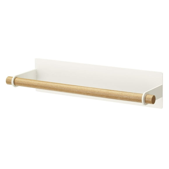 yamazaki home magnetic paper towel holder-kitchen storage, one size, white