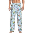 thumbnail image 2 of Picia Colorful Sea Turtle Mens Soft Woven Cotton Elastic Waistband Sleep Pajama Pant Lounge Sleep Pant With Pockets And Drawstring-XX-Large, 2 of 9