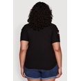 thumbnail image 5 of Womens Plus Size Cut Out Crew Neck Tee, 5 of 5
