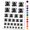 Black, variant on Happy Easter Egg Silhouette And Flowers Water Resistant Temporary Tattoo Set Fake Body Art Collection - Yellow