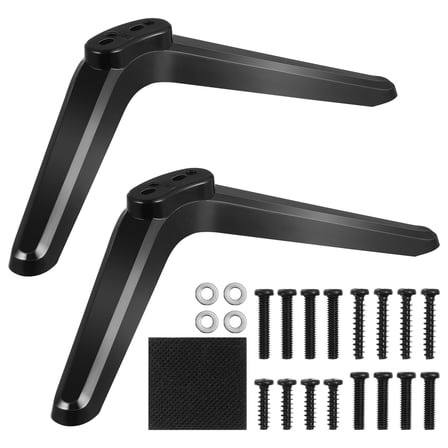IMIKEYA Plastic TV Stand Mount Black for Decor Universal Fit 32-55 Inch Tvs 2Pcs