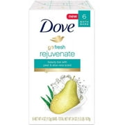 Dove Go Fresh Beauty Bar, Pear and Aloe Vera 6 ea (Pack of 4)