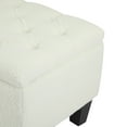 thumbnail image 5 of Christopher Knight Home Storage Ottoman Bench with Boucle Upholstery and Rubber Wood Legs, White, 5 of 10