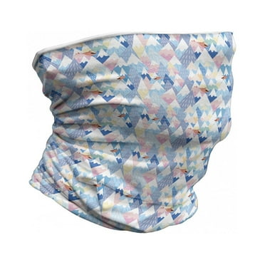 Birds Neck Gaiter, Birds on Mountain Peaks, Unisex, Multicolor, by Ambesonne