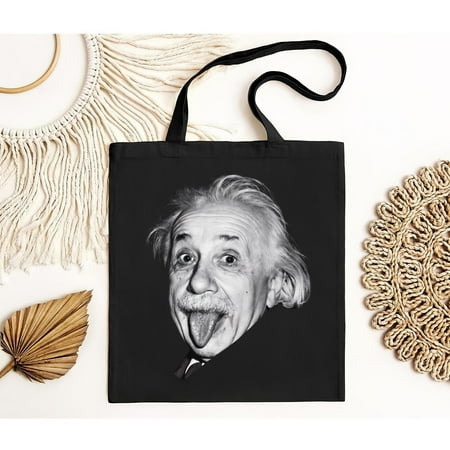 vintage Albert Einstein Genius Tongue Funny Classic Tote Bag-TH10591