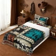 thumbnail image 5 of Erosebridal Adults Western Cowboys Twin Sheet Sets,Country Theme Bohemian Exotic Style Bedding For Men Boys 3pcs, 5 of 6